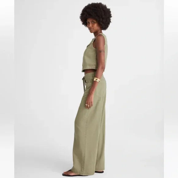 Madewell Superwide-Leg Jeans: Airy Denim Edition in Sagebrush 26 NWT - Picture 11 of 15